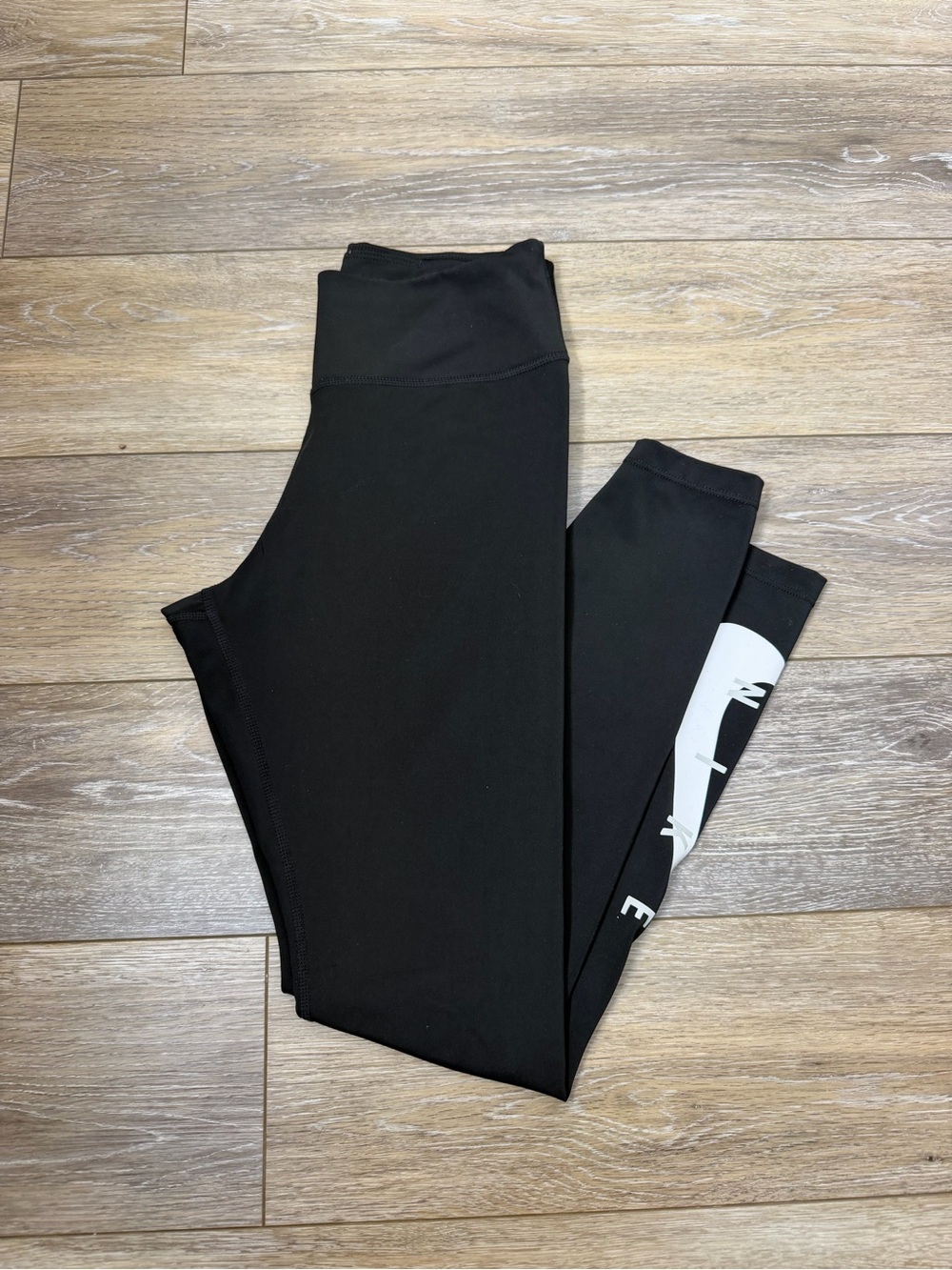 Nike Black Leggings with White Side Swoosh